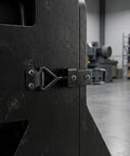 Solid Black Toggle Latch Clamps For Heavy Duty Toolboxes With 220lbs Grip And Vibration Proof Design, Adjustable Iron Draw Latches secured on toolbox.