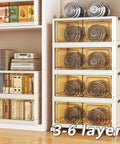 Extra Large Lockable Stackable Storage Bins With Lids On Wheels Six Tier Foldable Plastic Organizer Bins for home