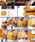Heavy Duty Snap Fastener Kit 125 Sets In Five Colors For Canvas Tarps Bags Jeans And Boat Covers Durable Stainless Steel 15mm Snap Buttons With Easy Mounting Tools For Quick DIY Install And Repairs installation steps