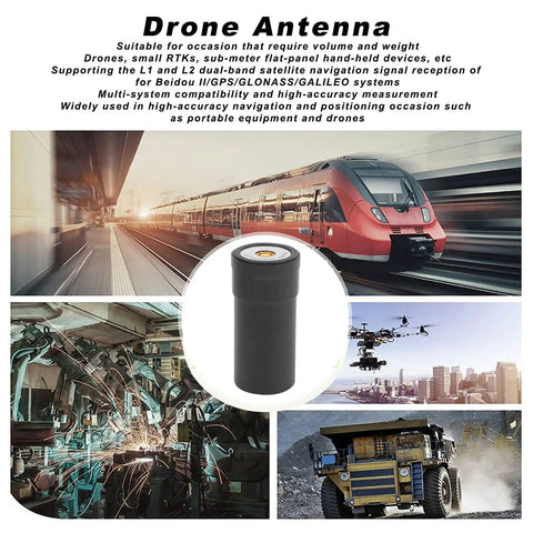 Four Arm Spiral UAV RTK Drone Antenna With Dual Band L1 L2 Reception, ideal for agricultural machines and intelligent transportation.