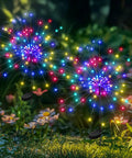 Garden Decor Solar String Lights Outdoor 120 LED Colorful Fairy Lights Waterproof For Yard Patio Porch Flower Pots Pathway Eco Friendly Self Charging Auto On At Dusk 2 Pack illuminating garden at night