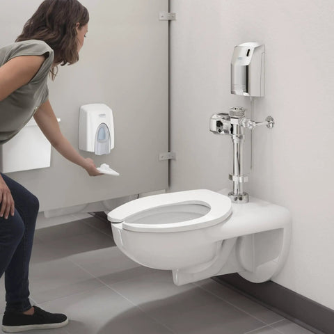 AutoFlush Touchless Toilet Flusher Clamp Chrome Hands Free Sensor Easy Retrofit Kit With Long Battery Life for restrooms