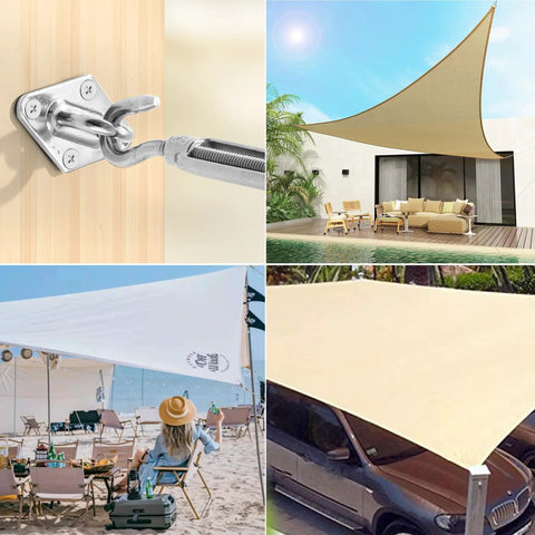 M8 Sunshade Hardware Kit With 50 Ft 3Mm Wire Rope For Triangle And Rectangle Shade Canopies, 304 Stainless Steel Awning Kit For Outdoor Patio Garden Lawn, Easy Installation And Durable Construction