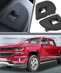 Pair Rear Window Switch Bezels For Chevrolet Silverado And GMC Sierra 1500 2500HD 3500HD 2009 2010 2011 2012 2013 Driver And Passenger Side Black Window Control Switch Cover Replacement