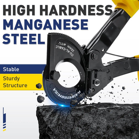 Ratchet Cable Cutters Heavy Duty Wire Cutters For Copper And Aluminum Cable Up To 240mm2 500 Kcmil Pro Grade Tool crushing rock
