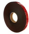 VHB Double-Sided Acrylic Foam Mounting Tape Single Roll, Heavy-Duty Industrial Adhesive, black, side view