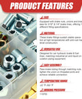 Get Your Ride Rocking With This Ultimate 104Pcs Brake Line Fittings Kit Featuring High Temp Brass Nuts Unions And Tees For 3/16 Inch 1/4 Inch Lines That Last A Lifetime Without Rust Or Leaks. brass brake line fittings kit in organizer, 3/16 and 1/4 inch nuts and unions