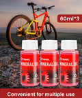 Three 60ml bottles of mineral oil and mountain bike for Go To Hydraulic Disc Brake Bleed Kit With Mineral Oil Included, 180 Ml Capacity.