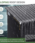 Sloped roof of Triple Door Outdoor Storage Shed With Lockable Doors 7.5 By 4 Foot Steel Backyard Cabinet, water running off edges
