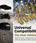 Heavy Duty Solid Brass Brake And Coolant Bleeder Replacement Kit Drop In Fit For Cars And Trucks Tough As Nails showcasing various brass bleeder valves.