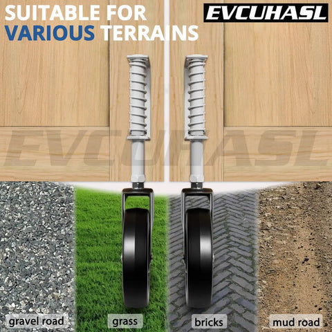 Spring Loaded Gate Caster Wheel 5 Inch Tough As Nails Heavy Duty Gate Wheel With 360 Degree Swivel For Outdoor Wooden Gates