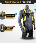 Thunder Full Body Safety Harness for Construction and Roofing Heavy Duty Fall Protection Gear ANSI Z35911 2021 OSHA Compliant