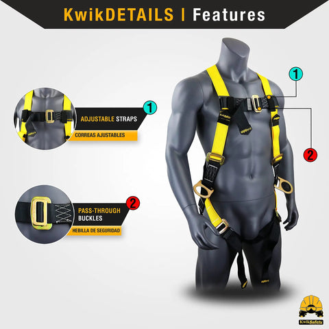 Heavy Duty Full Body Safety Harness Fall Protection Combo With Six Foot Shock Absorbing Lanyard And Ten Pound Tool Tether Ansi Osha Certified Solid Rig Built Tough For Daily Grind Ultimate Bang For Buck Ppe Kit
