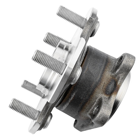 Rear Wheel Hub Bearing Assembly For 2006-2019 Toyota RAV4 And Lexus NX 4WD, side view, metal construction with mounting bolts