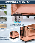 Reusable Grocery Bags On Wheels Rolling Tote Bag With Large Capacity And Durable Double Layer PP Material for smooth surfaces.