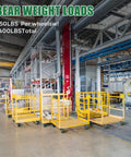 Built Tough 3 Inch Polyurethane Heavy Duty Casters Roll Smooth Swivel Wheels Hold 700 Lbs Zero Scratch Marks On Industrial Floors Made For Utility Carts And Workbenches Set Of Two with yellow carts in a warehouse.