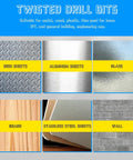 Hardcore 19pc Cobalt Twist Drill Set With Titanium Coating For Impact Drivers Metal Drilling High Speed Steel Bits That Cut Through Anything Fast And Smooth With Zero Wobble, drill bits for metal, wood, glass