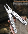 All In One Multitool Pliers With Replaceable Wire Cutters And Glass Hammer Premium Steel Construction outdoor use