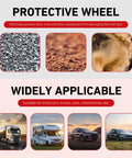 Fresh American Flag Wheel Center Caps With Tough Scratch Resistant Hub Cover Protectors For Cars Keeping Your Ride Looking Sharp And Fully Waterproof In Classic Black Finish, showing protective materials and vehicle applications.