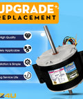 Replacement Fan Motor For Dometic Brisk Air II Genteq F48AF70A61 One Fifth HP shown in packaging