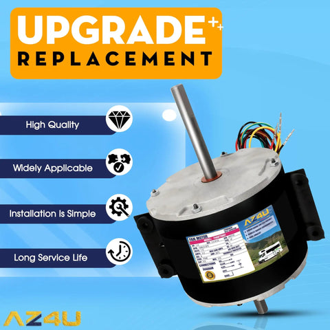 Replacement Fan Motor For Dometic Brisk Air II Genteq F48AF70A61 One Fifth HP shown in packaging