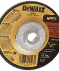 DEWALT metal grinding wheel, Type 27, 4-1/2 in diameter, 1/4 in thick, 5/8 in arbor