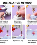 All In One Pearl Setting Kit With 4085 Beads And Nails For DIY Pearl Setting Machine installation steps demonstration