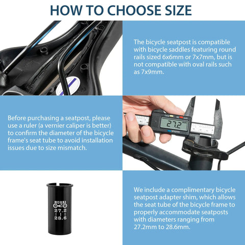 Instructions for choosing a Suspension Seatpost For Mountain Bikes And Ebikes Shock Absorbing Seat Post With Spring Action Comfy Rides.