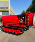 High Power Crawler Spraying Equipment Remote Control Tracked Sprayer Machine For Farm And Orchard Pest Control durable red tank applicator.