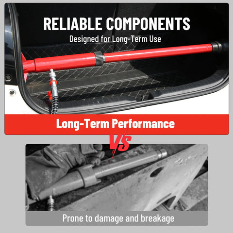 Image shows a 12 Ton Portable Hydraulic Ram Jack Pump Kit With Heavy Duty Lifting Power for auto body repair, showcasing durable components.