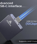 Ultra Fast External Portable SSD USB C Gen 2x2 20Gbps With 1050MBps Read And 950MBps Write, Rugged IP65, supports USB 3.2 Gen 2