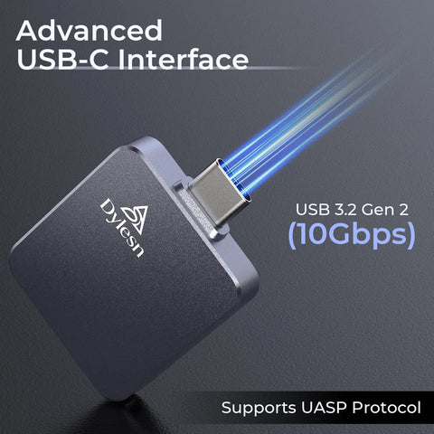 Ultra Fast External Portable SSD USB C Gen 2x2 20Gbps With 1050MBps Read And 950MBps Write, Rugged IP65, supports USB 3.2 Gen 2