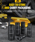 Heavy Duty Half Inch Drive Impact Socket Set With Flip Heads Double Sided Cr-Mo Steel shown with extension bar