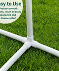 12 Pack 1 Inch PVC Pipe Fittings 4 Way Elbow Corner Side Outlet Tee Fitting Heavy Duty Furniture Grade Connectors on grass
