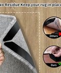 16 Pcs Non Slip Rug Grippers Keep Area Rug Corners Flat Prevent Curling And Bunching Reusable Washable Rug Tape