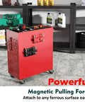 Magnetic Drill Bit Organizer For Long Phillips Bits Built Tough Heavy Duty Steel Bit Holder With Anti Slip Grip on red cart