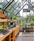 8 Inch Solar Powered Fan With 18W Panel for Air Circulation and Cooling in Greenhouse, IP65 panel, 14ft cable setup