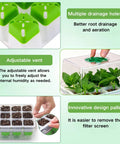 Silicone Seed Starter Tray With Humidity Dome Indoor Seedling Kit 5 Pack 60 Cell Germination Trays Adjustable Vent features