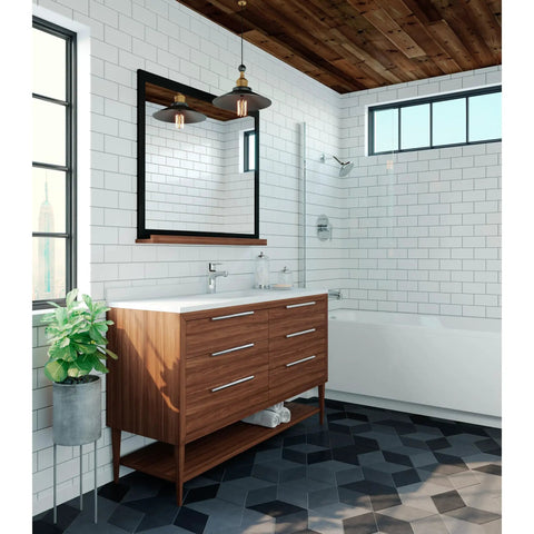 Modern Single Handle Bathroom Faucet For 1 Hole Sink In Polished Chrome With Pop Up Drain And Push And Seal Technology Vanity Lavatory Installation Slick Contemporary Style For Daily Use in a contemporary bathroom setting.