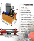 Intersumai 150 Ton Hydraulic Track Pin Press Machine For Heavy Equipment with specifications and dimensions.