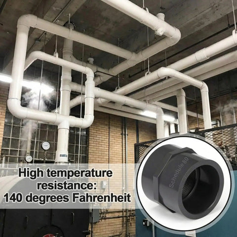 Industrial piping with 8 Pack 2 Inch PVC Pipe Fittings Female Adapters Schedule 80 Socket to NPT Connector