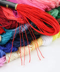 Rainbow Embroidery Floss Set With 50 Skeins In Bright Colors 12 Floss Bobbins And 1 Needle Threading Tool Each Skein About 8.75 Yards Long With 6 Strands Polyester Colorfast For Cross Stitch Friendship Bracelets And All Your DIY Craft Projects
