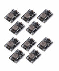 Compact 5V Buck Converter Module From 5V-30V Input To 5V Output, Beefy Efficiency DC-DC Regulator Board, 10 Pack top view