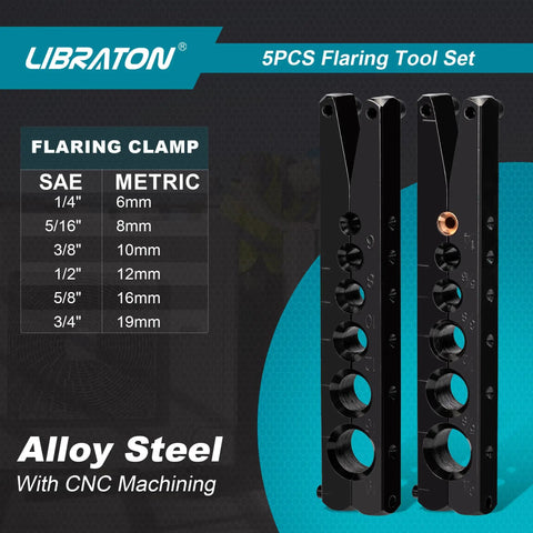 Hvac Flaring Tool Kit For Copper Pipes Metric And Saes Sizes 45 Degree Eccentric Cone Ac Repair Gear Smooth Operator Design Dang Tough Build Straight Fire Results For Mechanics And Handyman Crew