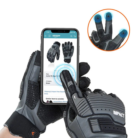 Rugged Leather Heavy Duty Work Gloves For Pros Mechanic Grade Water Resistant Impact And Anti Vibration Protection Multi Purpose Hand Safety