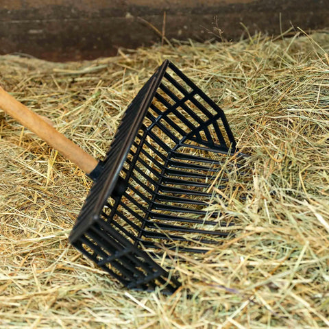 Durable Basket Pitchfork Replacement Head Black One Size Lightweight Yet Sturdy With Tough Plastic Tines in hay