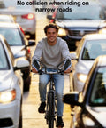 Cyclist using 360 Degree Adjustable Bike Mirror With Long Arm Handlebar Mount For Safe HD Rear View On Scooters, Motorcycles, And E Bikes