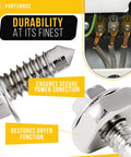 Close-up of Dryer Terminal Block Screws Kit 3 Pack Nine Piece Replacement For Whirlpool Kenmore Maytag Dryers Replaces PS334188 AP3020386