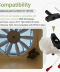 Manual Lift Knob Kit K1140-09 RV Vent Handle Replacement For Fantastic Fan And Atwood with compatibility details