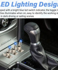 Three Pack LED Lighted Rocker Toggle Switch 12V SPST 3 Pin 2 Position On Off With Silver Plated Terminals And Gum Wood Body Built Tough For Easy DIY Auto Electronics Projects, in car console